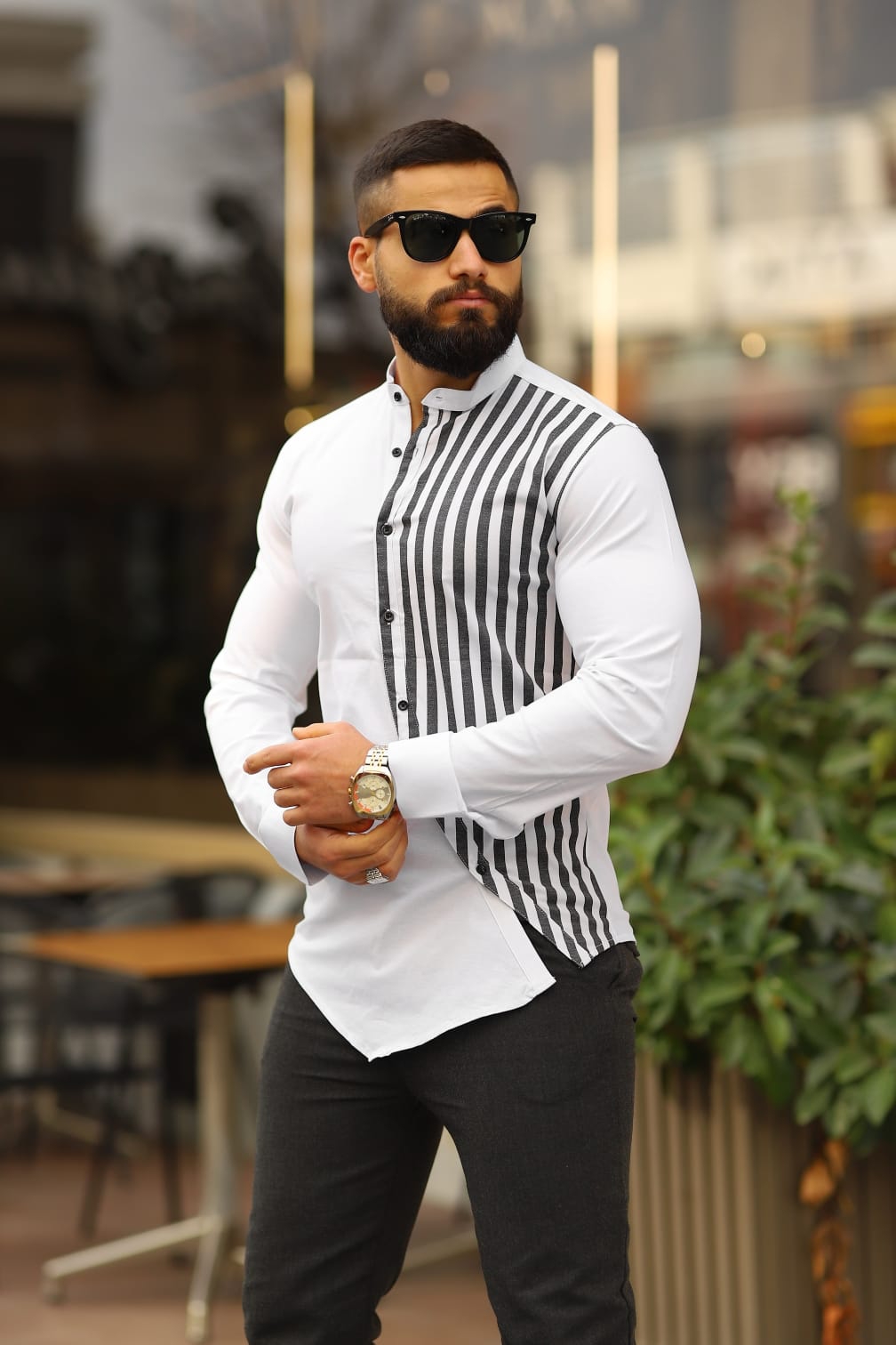 Hakim Yaka Erkek Gömlek  - Görsel 2